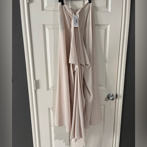 Andrea Iyamah Women's Cream Cotton Wide-Leg Tie Front Palazzo Pants Sz S NEW - Picture 5 of 6